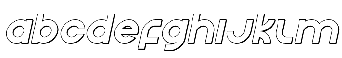 Echo Station Outline Italic Font LOWERCASE