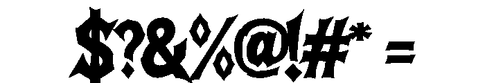 Eclipsed Blazzing Regular Font OTHER CHARS