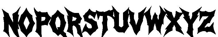 Eclipsed Blazzing Regular Font LOWERCASE
