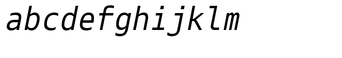 Eco Coding Italic Font LOWERCASE