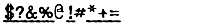 Echo Typewriter Underlined SVG Font OTHER CHARS