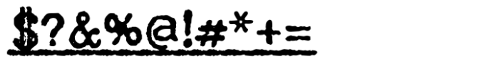Echo Typewriter Underlined Vector Font OTHER CHARS