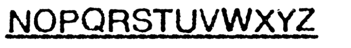 Echo Typewriter Underlined Vector Font UPPERCASE