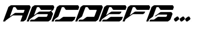 Echocore Techno Italic Font UPPERCASE