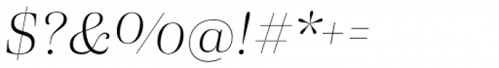 Eckhart Display Light Italic Font OTHER CHARS