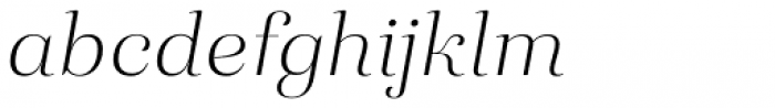 Eckhart Display Light Italic Font LOWERCASE
