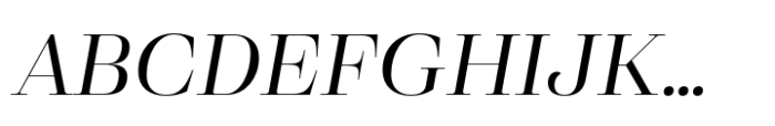 Eckhart Display Regular Italic Font UPPERCASE