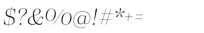 Eckhart Display Thin Italic Font OTHER CHARS