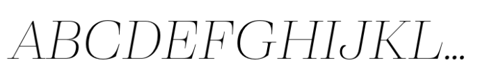Eckhart Display Thin Italic Font UPPERCASE