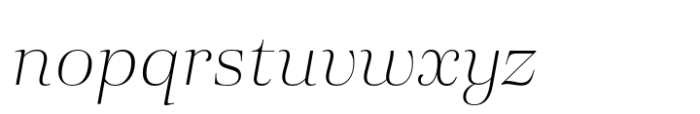 Eckhart Display Thin Italic Font LOWERCASE