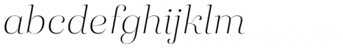 Eckhart Poster Thin Italic Font LOWERCASE