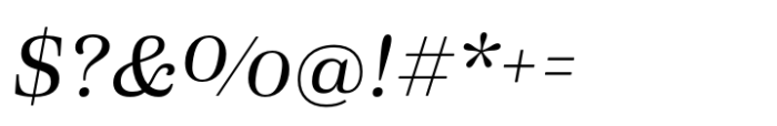 Eckhart Text Regular Italic Font OTHER CHARS