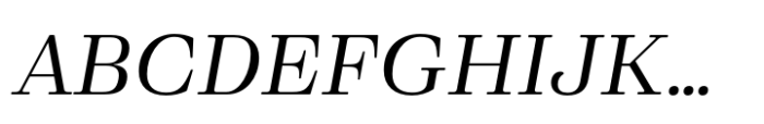 Eckhart Text Regular Italic Font UPPERCASE