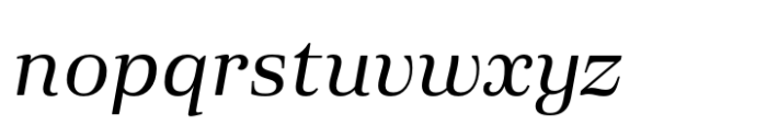 Eckhart Text Regular Italic Font LOWERCASE