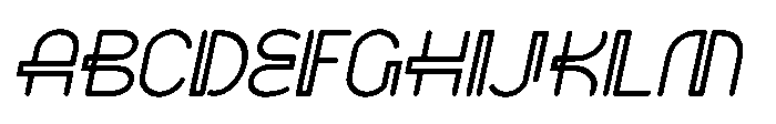 Eclectic Sans JNL Eclectic Sans Oblique JNL Regular Font UPPERCASE