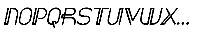 Eclectic Sans JNL Eclectic Sans Oblique JNL Regular Font UPPERCASE