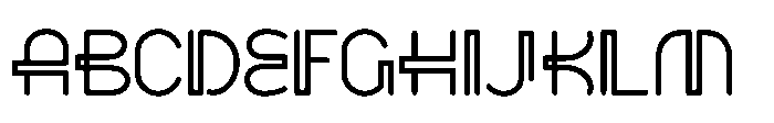 Eclectic Sans JNL Regular Font UPPERCASE