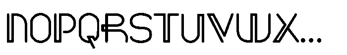 Eclectic Sans JNL Regular Font UPPERCASE