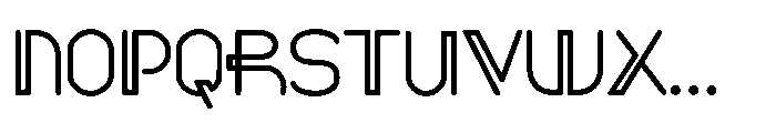 Eclectic Sans JNL Regular Font LOWERCASE