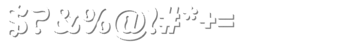 Eco Sans Shadow Font OTHER CHARS