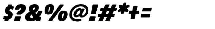 Econo Sans Black Condensed Italic Font OTHER CHARS