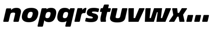 Econo Sans Black Expanded Italic Font LOWERCASE