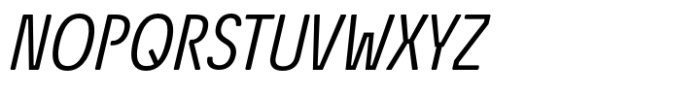 Econo Sans Book Condensed Italic Font UPPERCASE