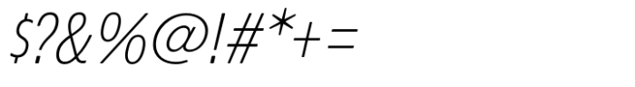 Econo Sans Extra Light Condensed Italic Font OTHER CHARS