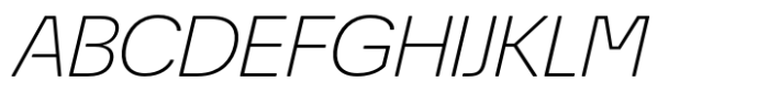 Econo Sans Extra Light Expanded Italic Font UPPERCASE