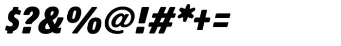 Econo Sans Heavy Condensed Italic Font OTHER CHARS