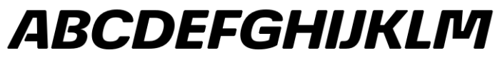 Econo Sans Heavy Expanded Italic Font UPPERCASE