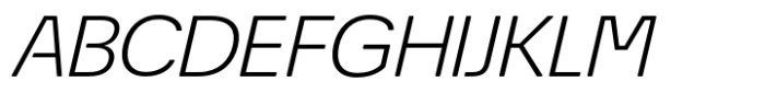 Econo Sans Light Expanded Italic Font UPPERCASE