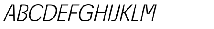 Econo Sans Light Italic Font UPPERCASE