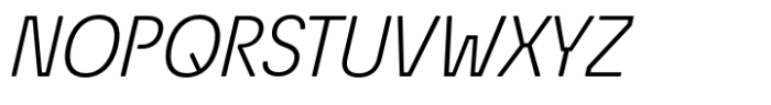 Econo Sans Light Italic Font UPPERCASE