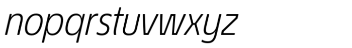 Econo Sans Light Italic Font LOWERCASE
