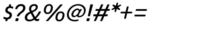 Econo Sans Medium Italic Font OTHER CHARS