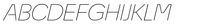 Econo Sans Thin Expanded Italic Font UPPERCASE