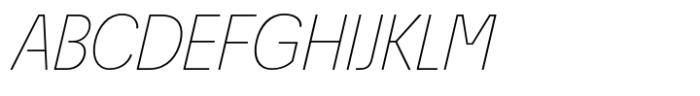 Econo Sans Thin Italic Font UPPERCASE