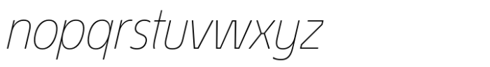 Econo Sans Thin Italic Font LOWERCASE