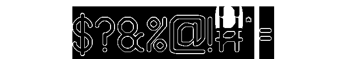 EDGE OF GALAXY-Hollow-Inverse Font OTHER CHARS