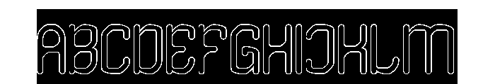 EDGE OF GALAXY-Hollow-Inverse Font UPPERCASE