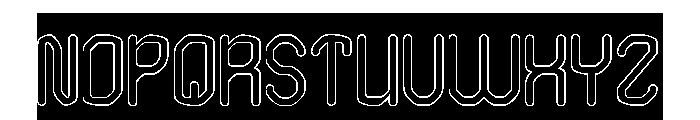 EDGE OF GALAXY-Hollow-Inverse Font UPPERCASE