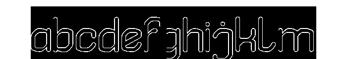 EDGE OF GALAXY-Hollow-Inverse FONT