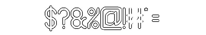 EDGE OF GALAXY-Hollow Font OTHER CHARS