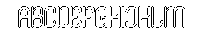 EDGE OF GALAXY-Hollow Font UPPERCASE