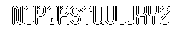 EDGE OF GALAXY-Hollow Font UPPERCASE