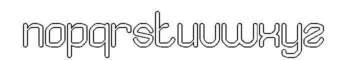 EDGE OF GALAXY-Hollow Font LOWERCASE