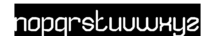 EDGE OF GALAXY-Inverse Font LOWERCASE