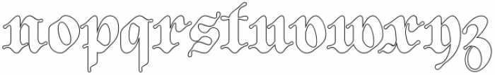 ED Begonia Outline Regular otf (400) Font LOWERCASE