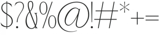 ED Fettle Serif Thin otf (100) Font OTHER CHARS